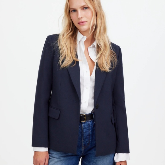 New MADEWELL Size 4 The Alston Blazer in Deep Navy $218 NS390 - Picture 1 of 8